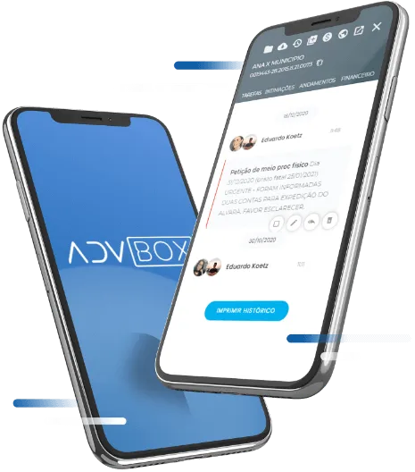 Mockup mostrando como funciona a ADVBOX